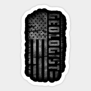 Geologist- American Flag- Patriot Sticker